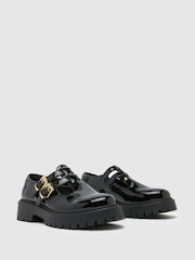 Schuh Wide Fit Lucette Strap T-Bar črni čevlji - Slika 2 iz 4