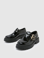 Schuh Wide Fit Lucette Strap T-Bar črni čevlji - Slika 3 iz 4