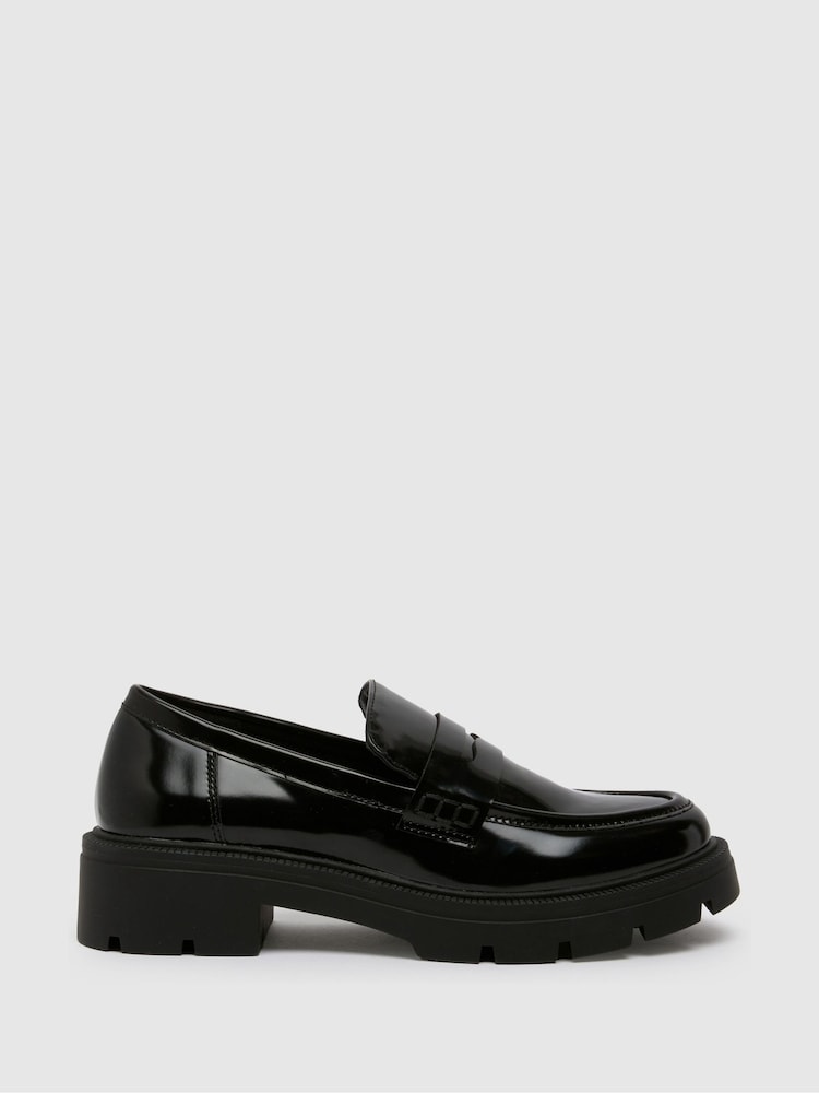 Schuh Livia Chunky Patent črna mokasini - Slika 1 iz 4