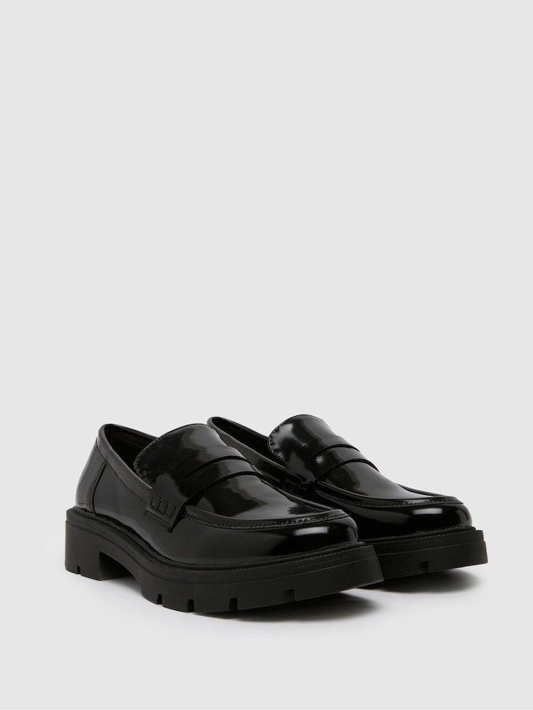 Schuh Livia Chunky Patent črna mokasini - Slika 2 iz 4