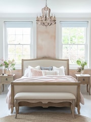 Willis & Gambier Oak Camille Wooden & Upholstered With Footend Bed - Image 1 of 4