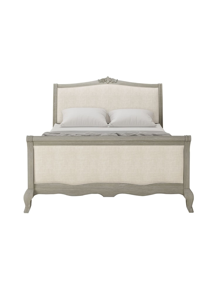 Willis & Gambier Oak Camille Wooden & Upholstered With Footend Bed - Image 4 of 4