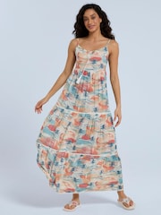 Animal Orange Womens Meave Midi Dress - Image 2 of 4