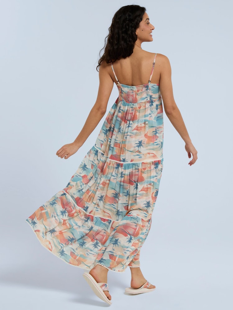 Animal Orange Womens Meave Midi Dress - Image 3 of 4