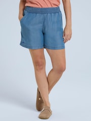Animal Blue Carmen Womens TENCEL™ Beach Shorts - Image 1 of 4