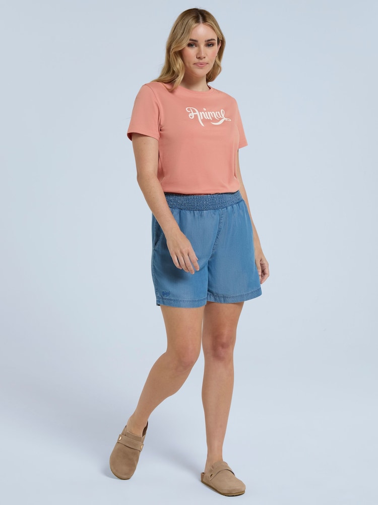 Animal Blue Carmen Womens TENCEL™ Beach Shorts - Image 4 of 4