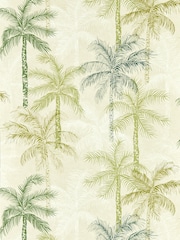 Clarke and Clarke Palm Palmyra Wallpaper Sample - Image 1 of 1