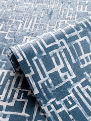 Clarke and Clarke Quadrata Midnight Quadrata Wallpaper Sample - Image 1 of 1