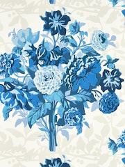 Harlequin Lapis Dahlia Bunch Wallpaper Sample - Image 1 of 1