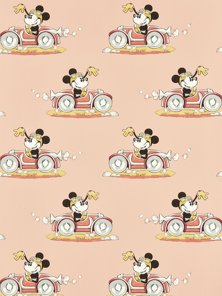 Sanderson Candy Floss Minnie On The Move Wallpaper Sample - Image 1 of 1