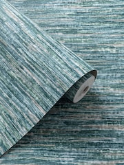 Clarke and Clarke Dritto Teal Dritto Wallpaper Sample - Image 1 of 1