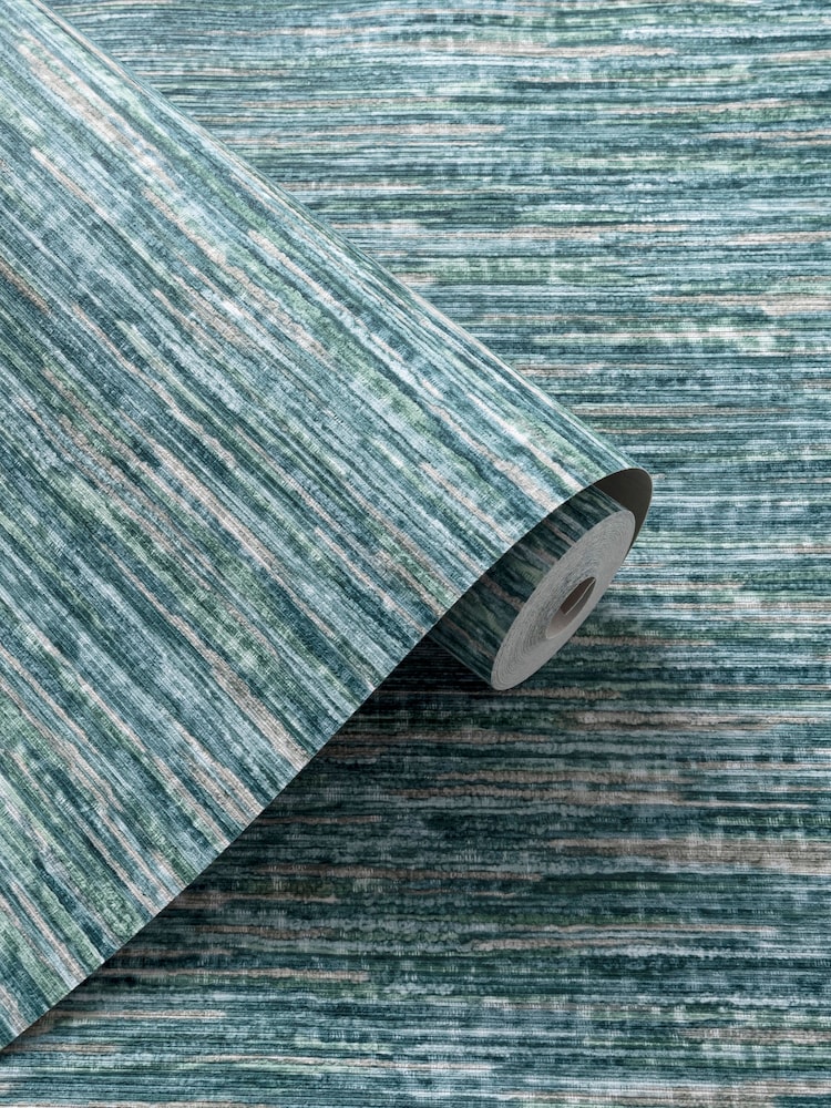 Clarke and Clarke Dritto Teal Dritto Wallpaper Sample - Image 1 of 1