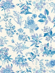 Harlequin Lapis Woodland Floral Wallpaper Sample - Image 1 of 1