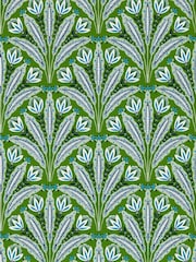 Clarke and Clarke Cobalt Green Attingham Wallpaper Sample - Image 1 of 1