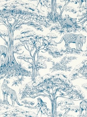 Clarke and Clarke Caribbean Kisumu Wallpaper Sample - Image 1 of 1