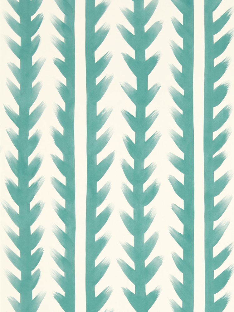 Harlequin Aquamarine Sticky Grass Wallpaper Sample - Image 1 of 1