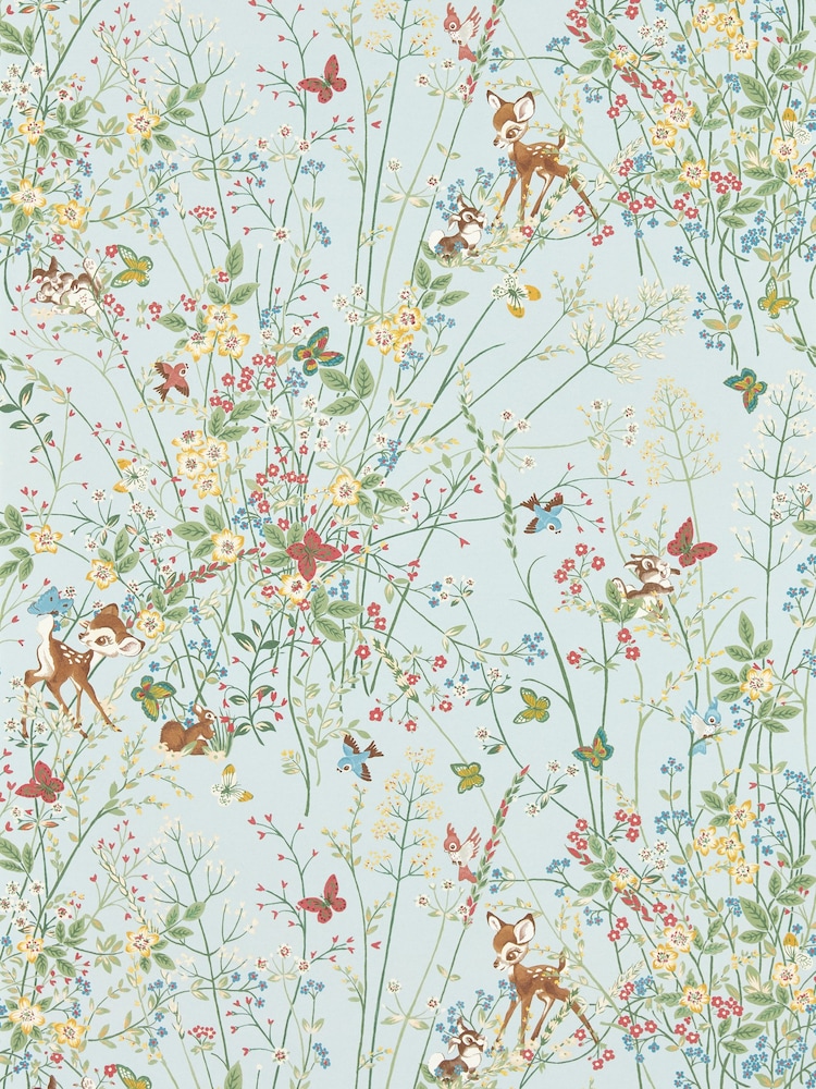 Sanderson Sea Salt Bambi Wallpaper Sample - Image 1 of 1
