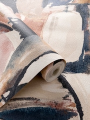 Clarke and Clarke Figura Midnight Figura Wallpaper Sample - Image 1 of 1