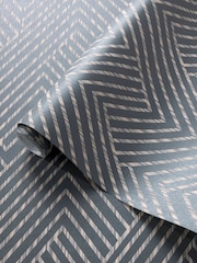 Clarke and Clarke Grassetto Charcoal Grassetto Wallpaper Sample - Image 1 of 1