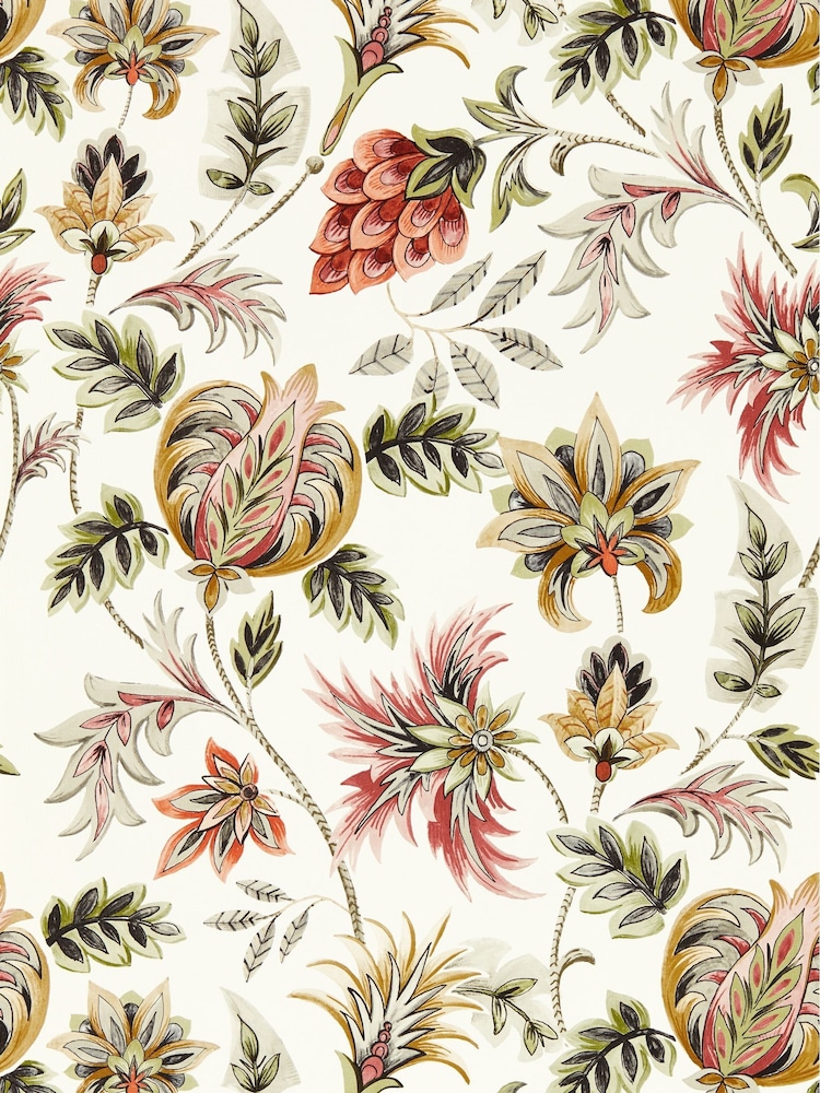 Clarke and Clarke Blush Sage Sizergh Wallpaper Sample - Image 1 of 1