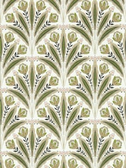 Clarke and Clarke Sage Blush Attingham Wallpaper Sample - Image 1 of 1