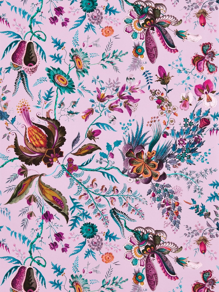 Harlequin Amethyst Wonderland Floral Wallpaper Sample - Image 1 of 1