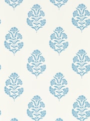 Clarke and Clarke Denim Standen Wallpaper Sample - Image 1 of 1