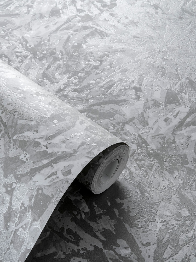 Clarke and Clarke Dipinto Pewter Dipinto Wallpaper Sample - Image 1 of 1