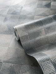 Clarke and Clarke Impatto Charcoal Impatto Wallpaper Sample - Image 1 of 1