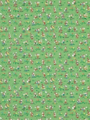 Sanderson Gumball Green Mickey & Minnie Wallpaper Sample - Image 1 of 1
