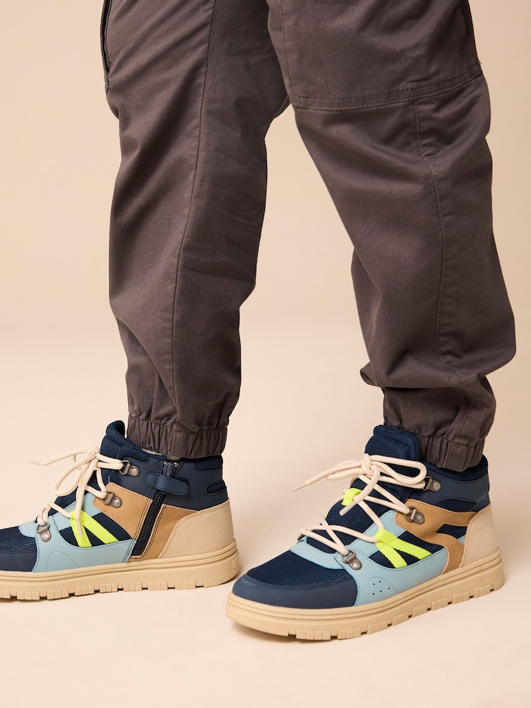 modra - Side Zip Lace-Up Trainers - Slika 2 iz 8