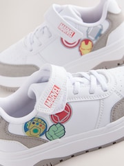 Neutral White Marvel Touch Fastening Elastic Lace Trainers - Image 4 of 5