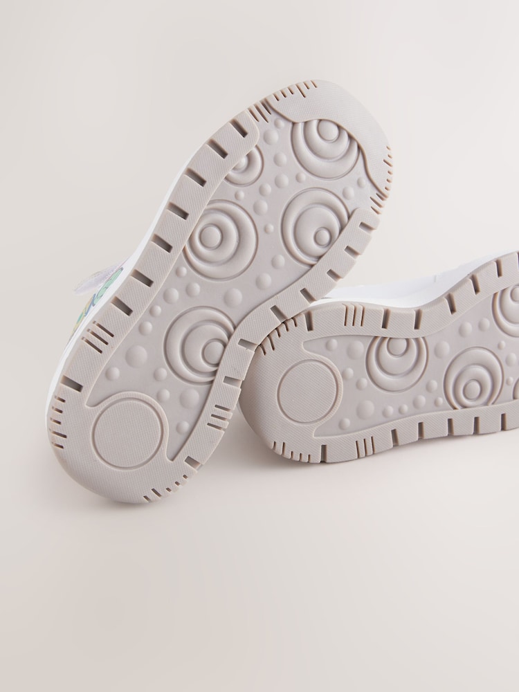 Neutral White Marvel Touch Fastening Elastic Lace Trainers - Image 5 of 5