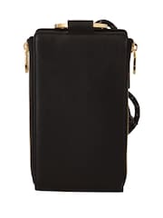 Dolce & Gabbana Leather Logo Plaque Neck Strap Card Coin Black Wallet - Image 6 of 6