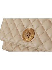 Versace White Nappa Leather Medusa Shoulder Bag - Image 4 of 6