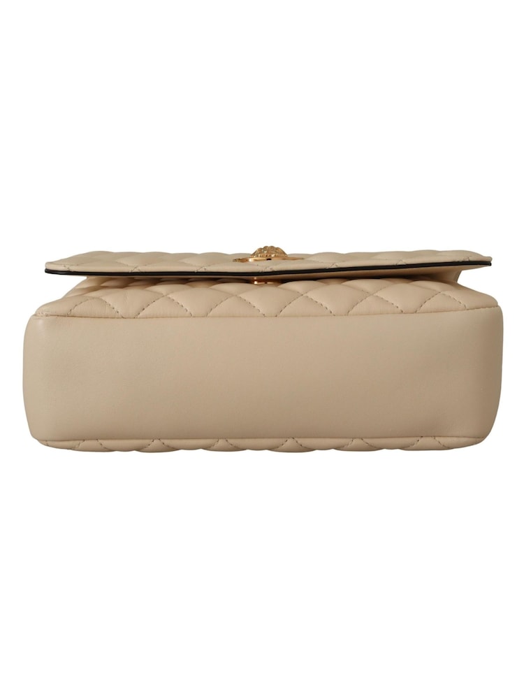 Versace White Nappa Leather Medusa Shoulder Bag - Image 6 of 6