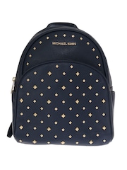 Michael Kors Navy Blue Abbey Leather Backpack Bag - Image 1 of 5