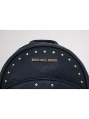 Michael Kors Navy Blue Abbey Leather Backpack Bag - Image 4 of 5