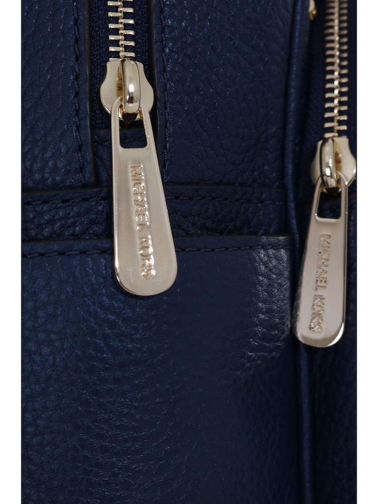 Michael Kors Navy Blue Abbey Leather Backpack Bag - Image 5 of 5