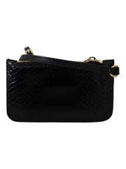Dolce & Gabbana Leather Coin Purse Wristlet Mirror Agnese Black Wallet - Image 2 of 4