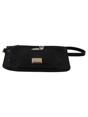 Dolce & Gabbana Leather Coin Purse Wristlet Mirror Agnese Black Wallet - Image 4 of 4