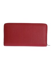 Dolce & Gabbana Red Dauphine Leather Zip Around Continental Wallet - Image 2 of 5