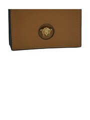 Versace Brown Compact Calf Leather Wallet with Medusa Logo Detail - Image 5 of 6