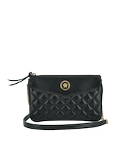 Versace Black Versace Black Lamb Leather Pouch Crossbody Bag - Image 1 of 5