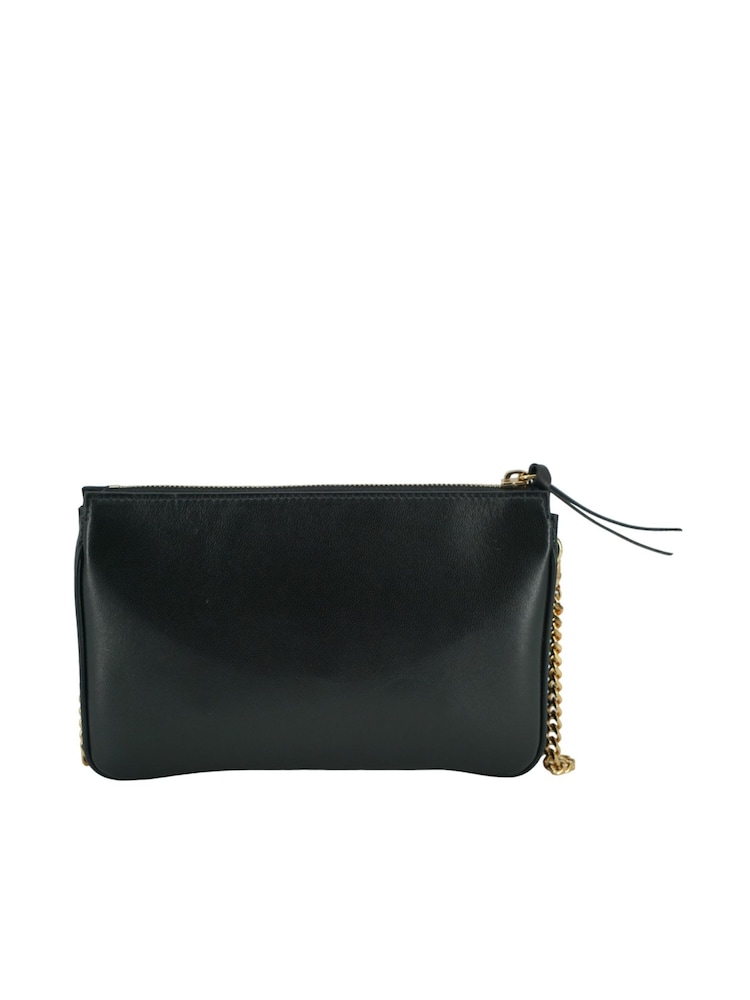 Versace Black Versace Black Lamb Leather Pouch Crossbody Bag - Image 2 of 5