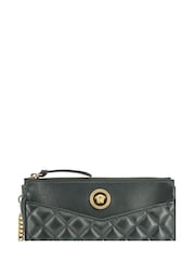 Versace Black Versace Black Lamb Leather Pouch Crossbody Bag - Image 4 of 5