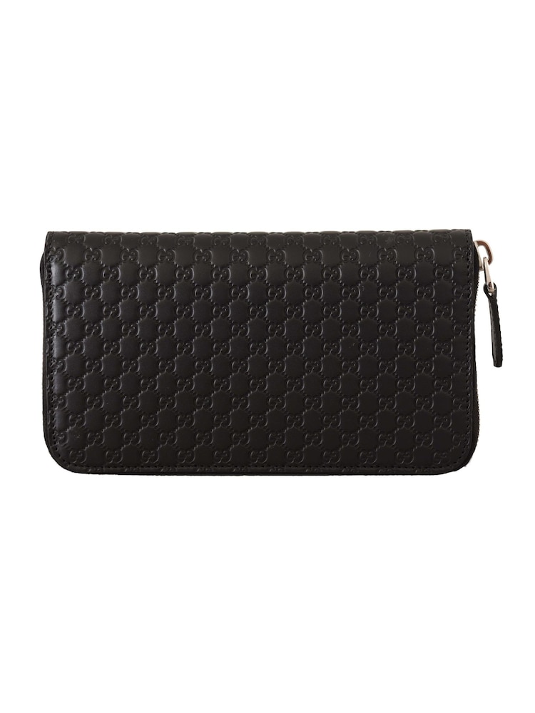 Gucci Black Wallet Microguccissima Leather Zipper Wallet - Image 2 of 6