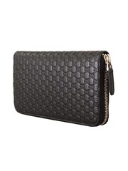 Gucci Black Wallet Microguccissima Leather Zipper Wallet - Image 3 of 6