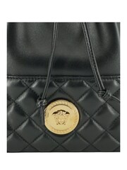 Versace Black Lamb Leather Versace Bucket Shoulder Bag with Medusa Logo - Image 4 of 5