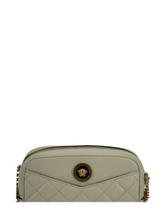 Versace White Small Leather Camera Cross-Body Bag with Gold Tone Hardware - Image 2 of 5